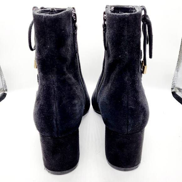 Cole Haan Grand.OS Leah Black Suede Block Heel Ankle Booties Women’s Size 7 - Picture 4 of 13